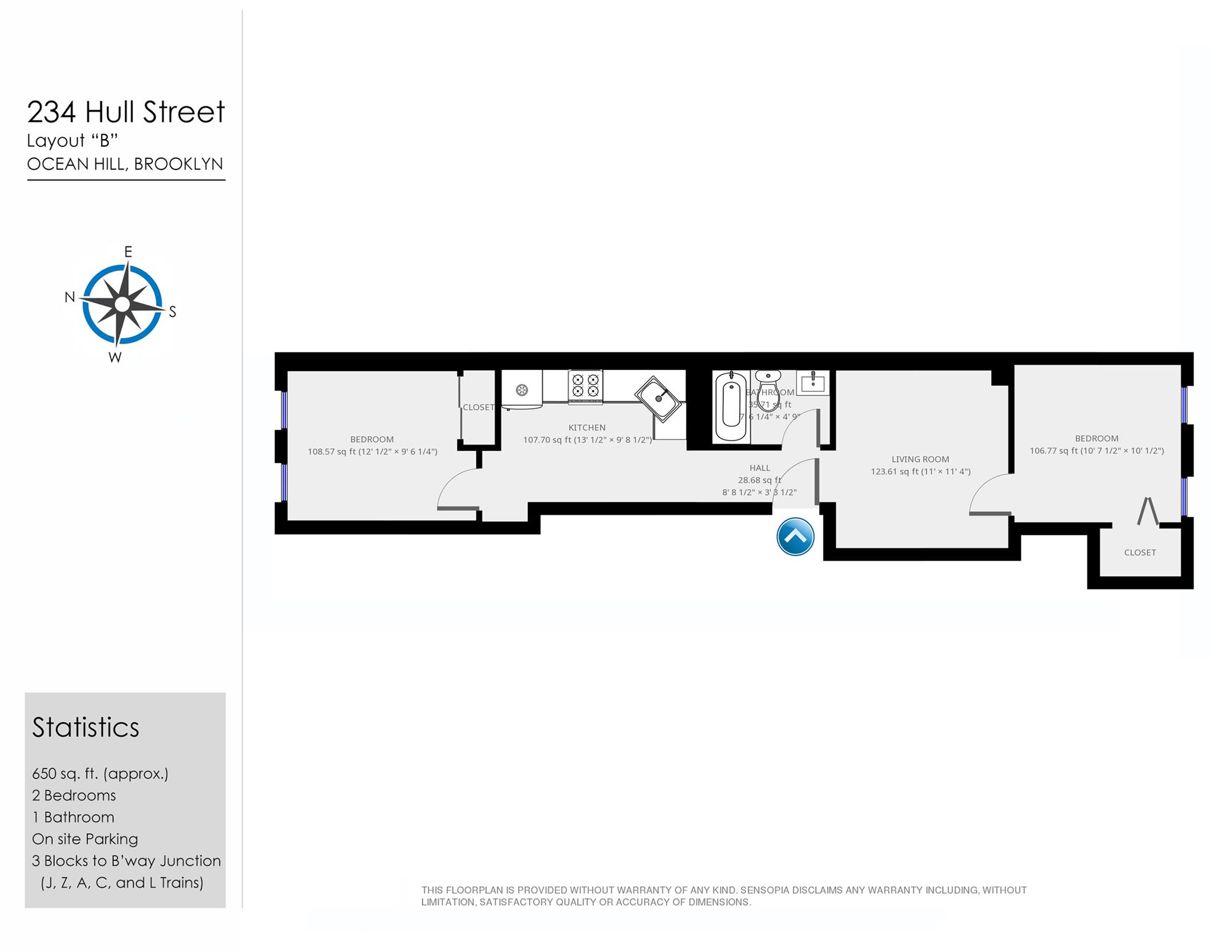 234 Hull Street, 1B, Brooklyn, NY 11233 (Off Market NYStateMLS