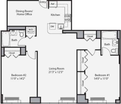 Striking two bedroom with a SEA of WINDOWS which means this place is LIGHT HEAVY. Not to mention both bedrooms are KING-SIZED and SPACE-HEAVY. This is a MODERN, CONTEMPORARY DOORMAN building boasting 