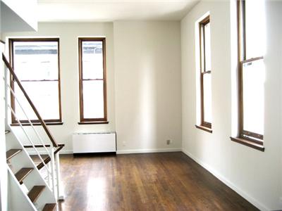 This is a gorgeous and unique 1 bedroom with a sleeping loft. Condo-quality. The bedroom is large enough to be converted into 2-3 rooms!! Pre-war building!! Stunning views out of HUGE windows, lofty c