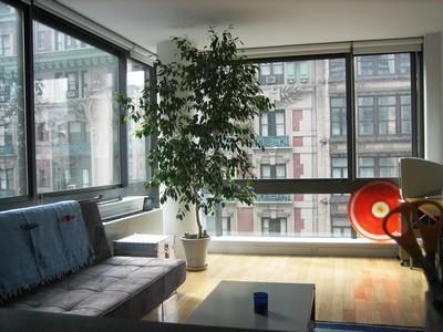 Apartments feature floor to ceiling double-paned windows with amazing city views, white oak strip floors, 9 foot ceilings, ample closet space, and are pre-wired for high speed internet. Kitchens inclu