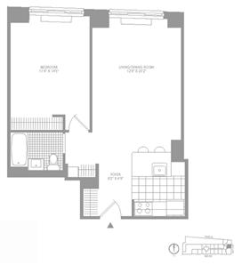Spacious apartment with good hardwood floors and great light.