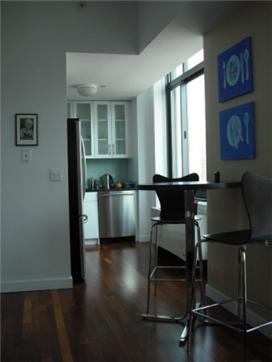 Apartments feature floor to ceiling double-paned windows with amazing city views, white oak strip floors, 9 foot ceilings, ample closet space, and are pre-wired for high speed internet. Kitchens inclu