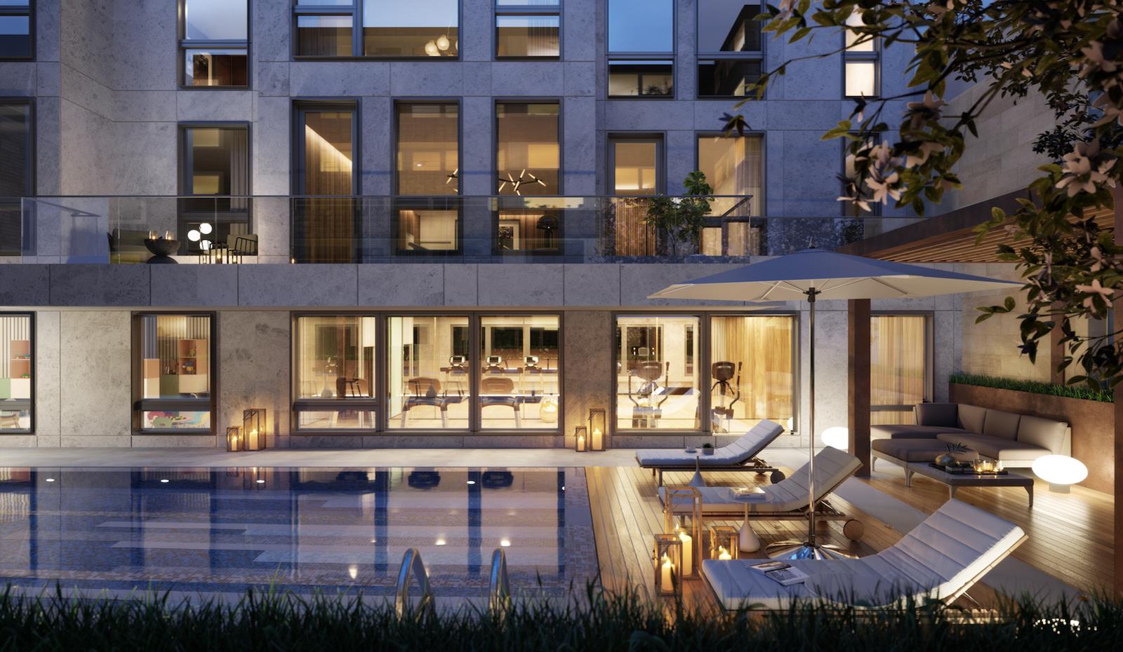 150 23rd St E 6-B New York, New York Celeste is your home, your universe, exquisitely appointed at the center of Manhattans most vibrant neighborhoods. A striking modern building with a facade of limestone and glass. Celeste is a landmark residence with an outdoor pool, childrens playroom and fitness center.At Celeste, enter a world of privacy and serenity with residences featuring walnut flooring throughout, spectacular open north and south views of Manhattan, and light-flooded spaces from floor-to-ceiling glass windows. Nine residences feature walkout terraces with stunning views. Here, at last, is a space where your mind and spirit can soar.