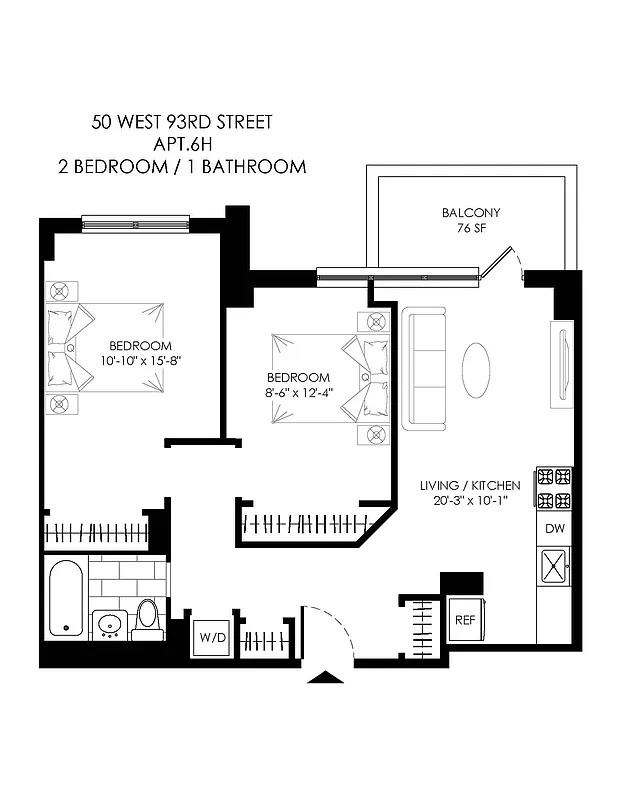 50 West 93rd Street 6H Upper West Side New York NY 10025