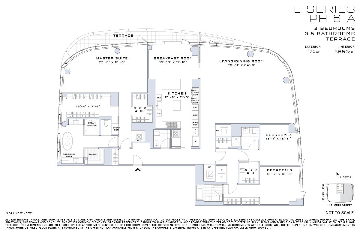 50 West Street PH-61A Financial District New York NY 10006