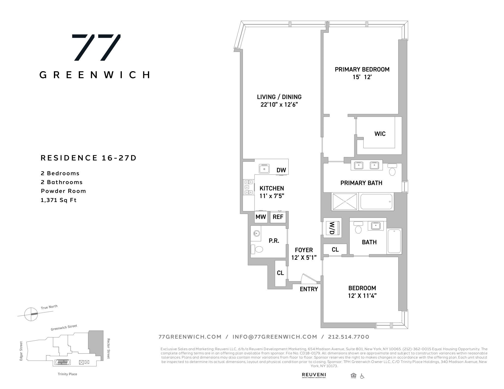 77 Greenwich Street Financial District New York NY 10006
