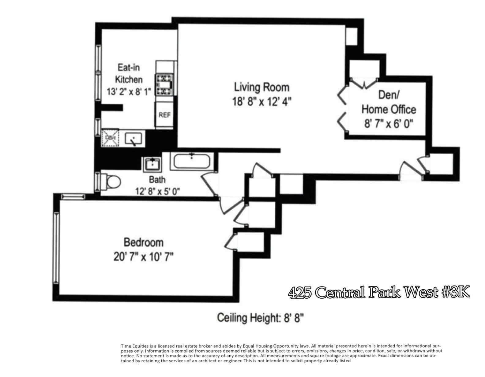 425 Central Park West 3-K Upper West Side New York NY 10025