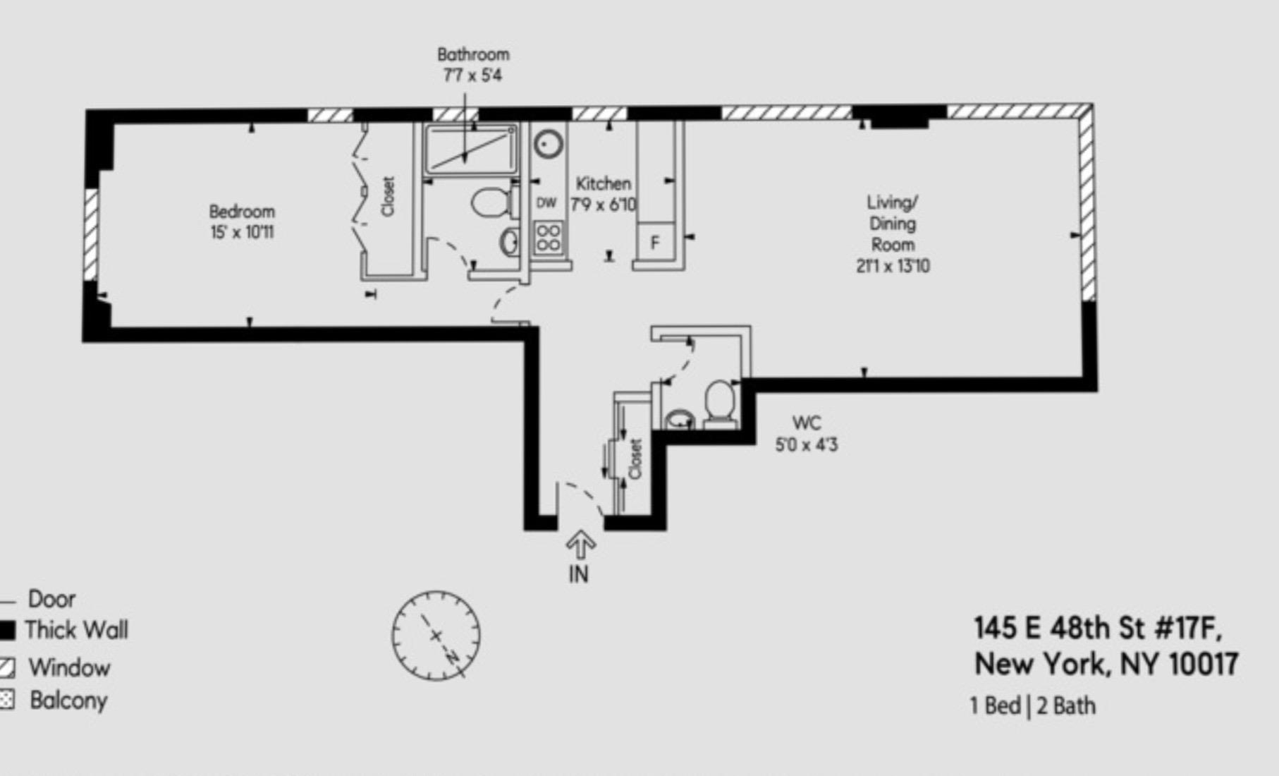 145 East 48th Street 17-F Turtle Bay New York NY 10017