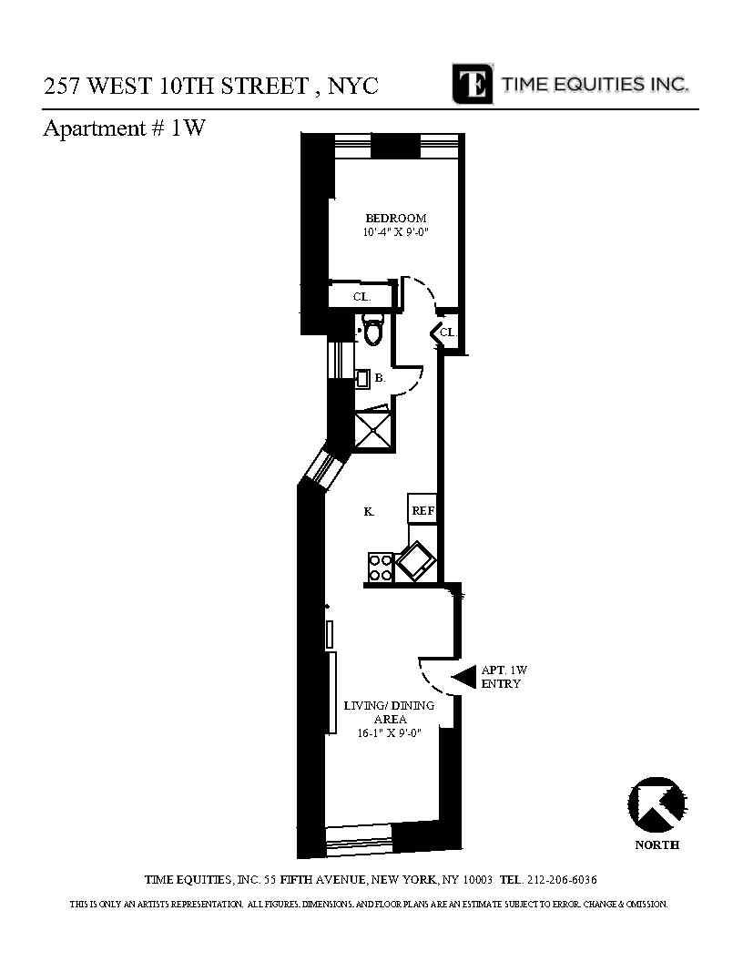 257 West 10th Street 1-W W. Greenwich Village New York NY 10011
