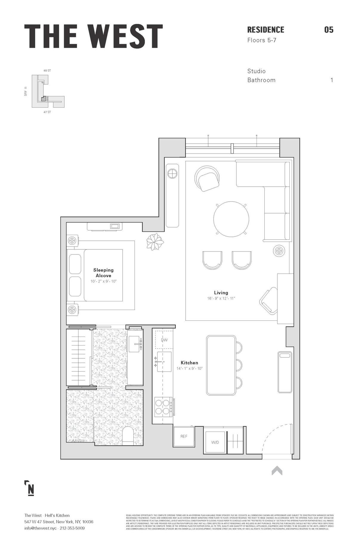 547 West 47th Street Clinton New York NY 10036