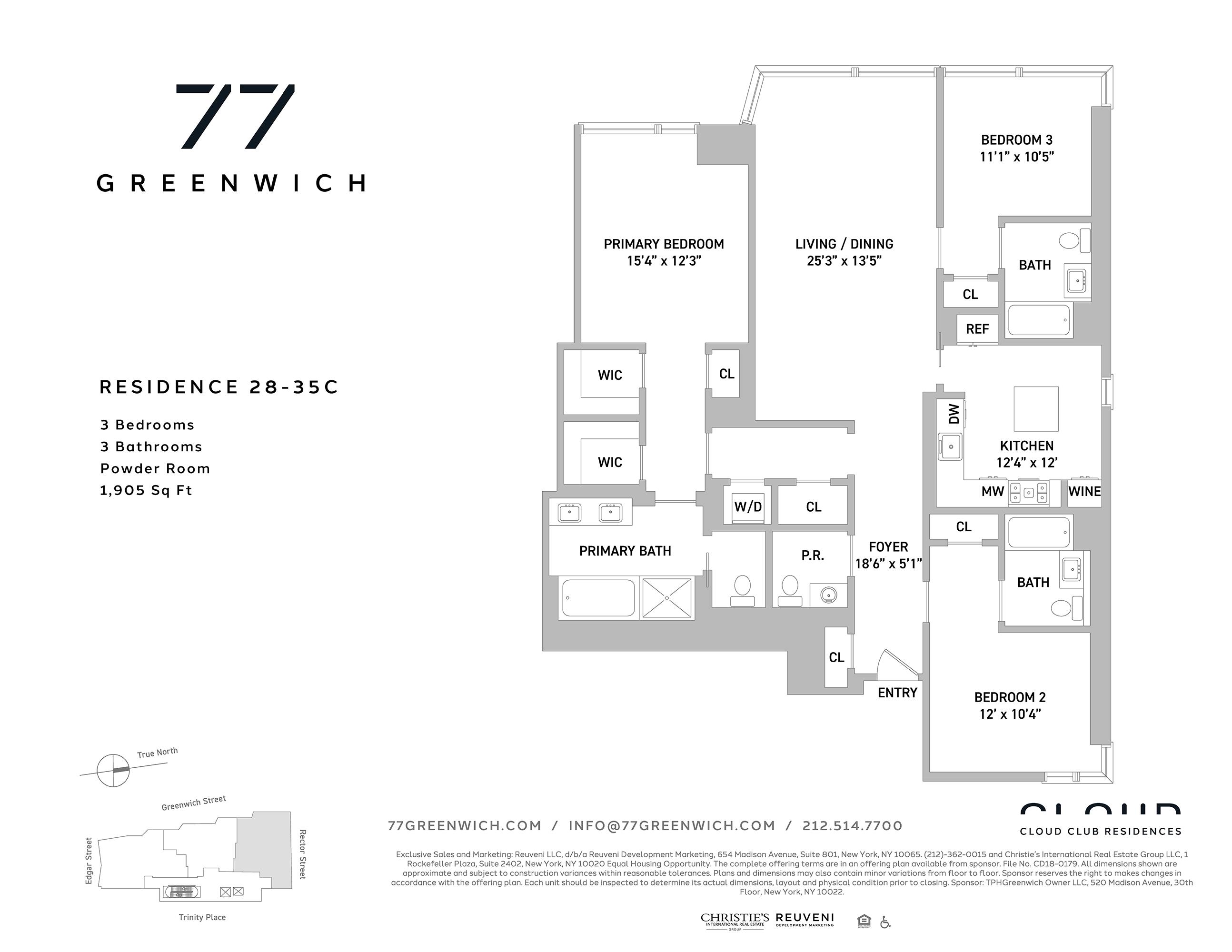 77 Greenwich Street 35-C Financial District New York NY 10006