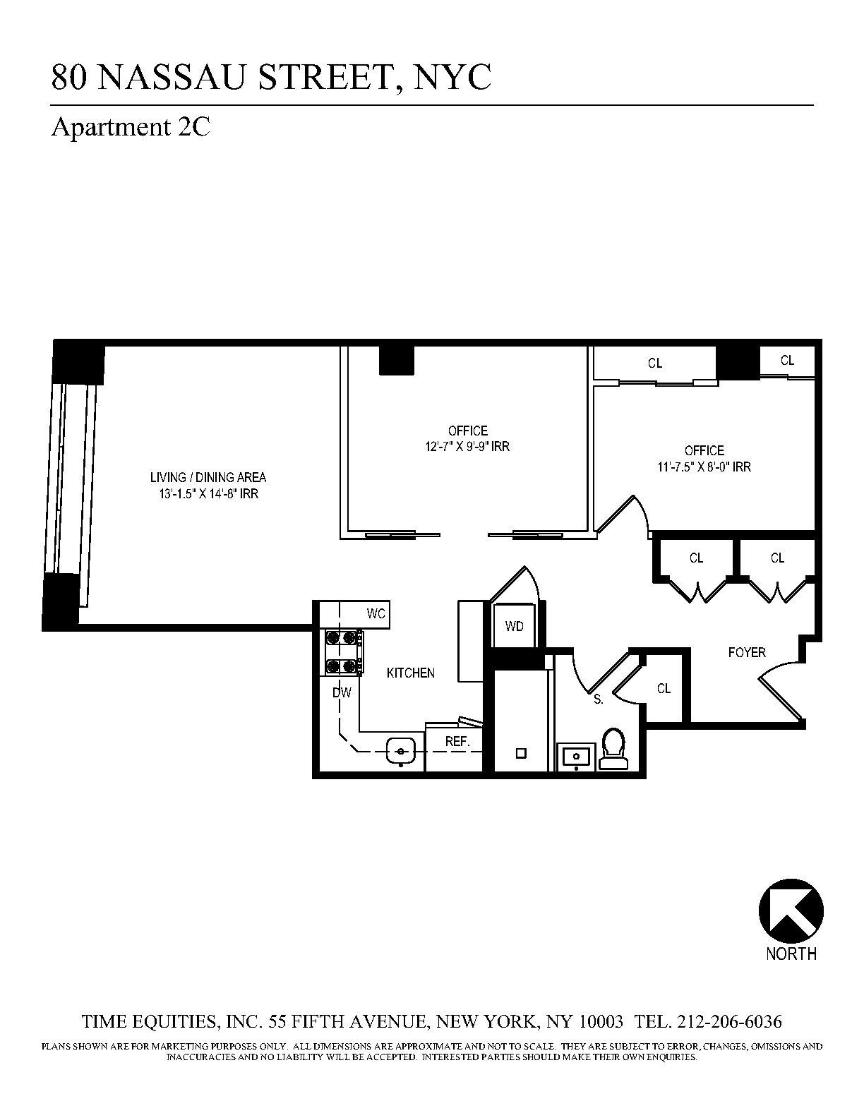 80 Nassau Street 2-C Financial District New York NY 10038