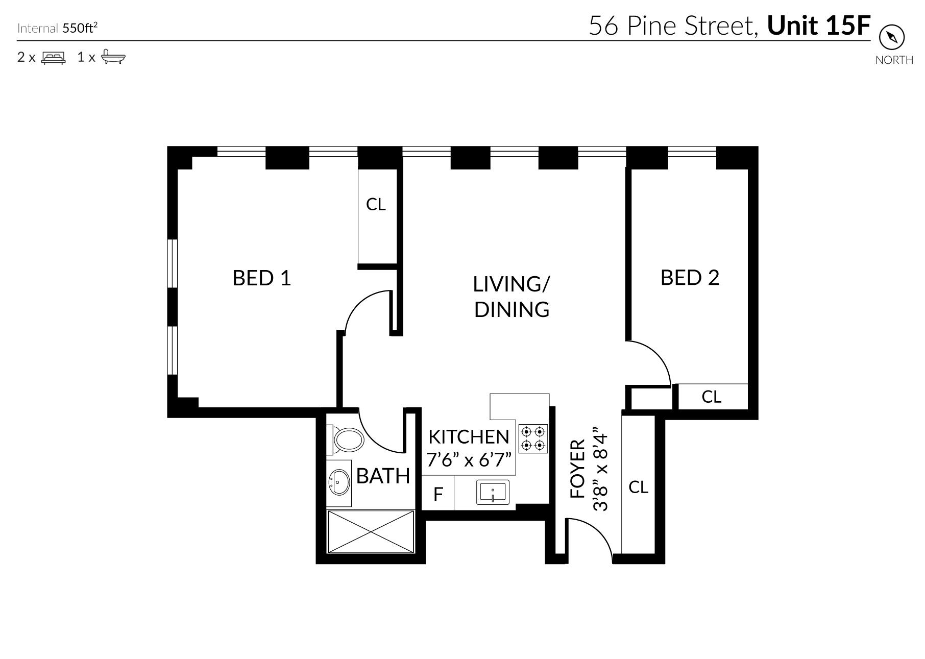 56 Pine Street 15-F Financial District New York NY 10005