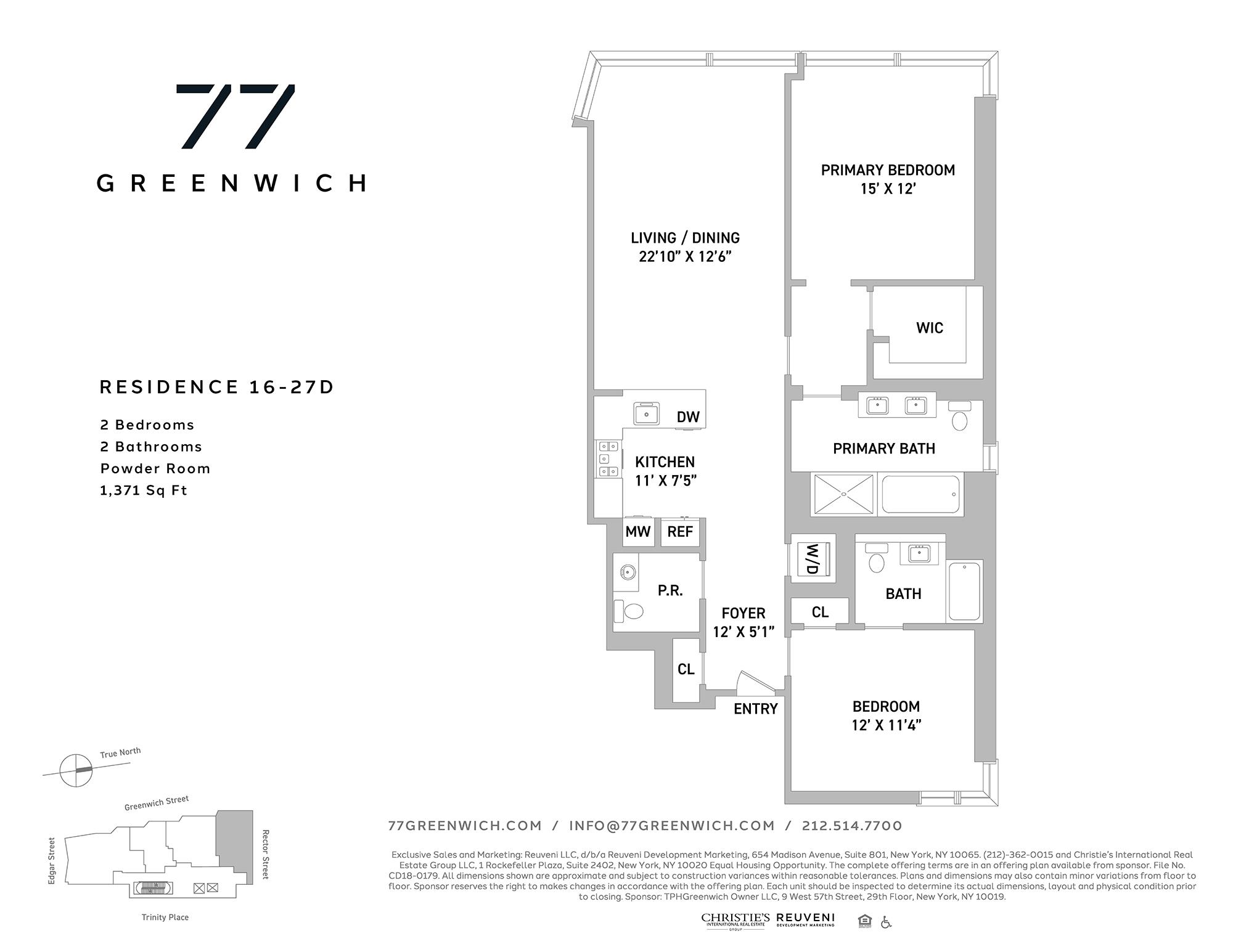 77 Greenwich Street Financial District New York NY 10006