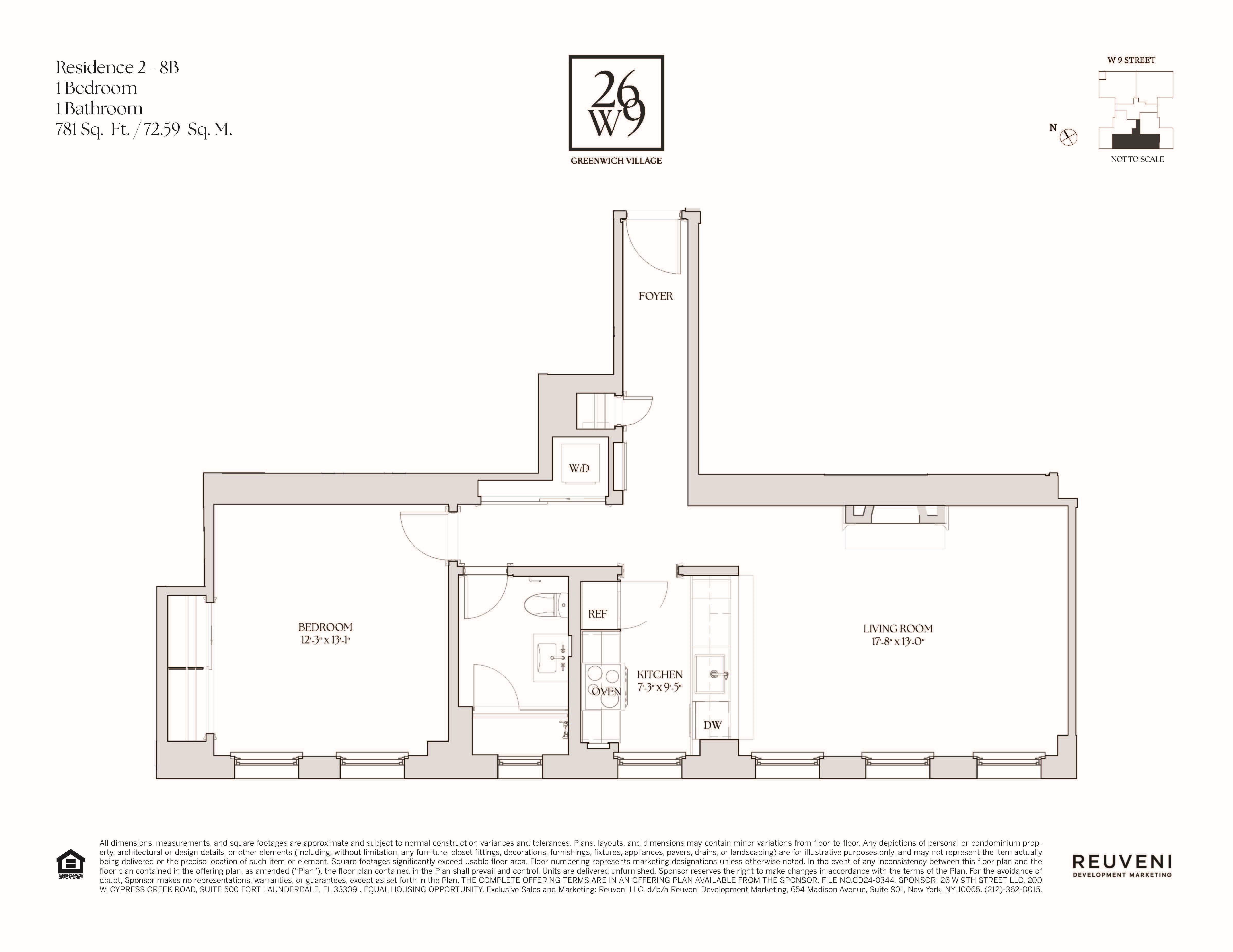 26 West 9th Street 2-B Greenwich Village New York NY 10011