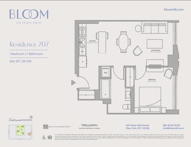 500 West 45th Street 707 Clinton New York NY 10036