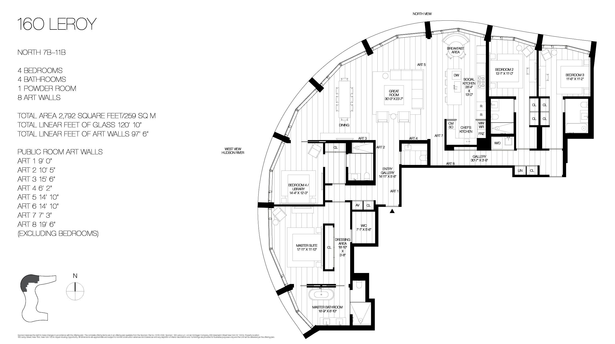 160 Leroy Street 10BN W. Greenwich Village New York NY 10014