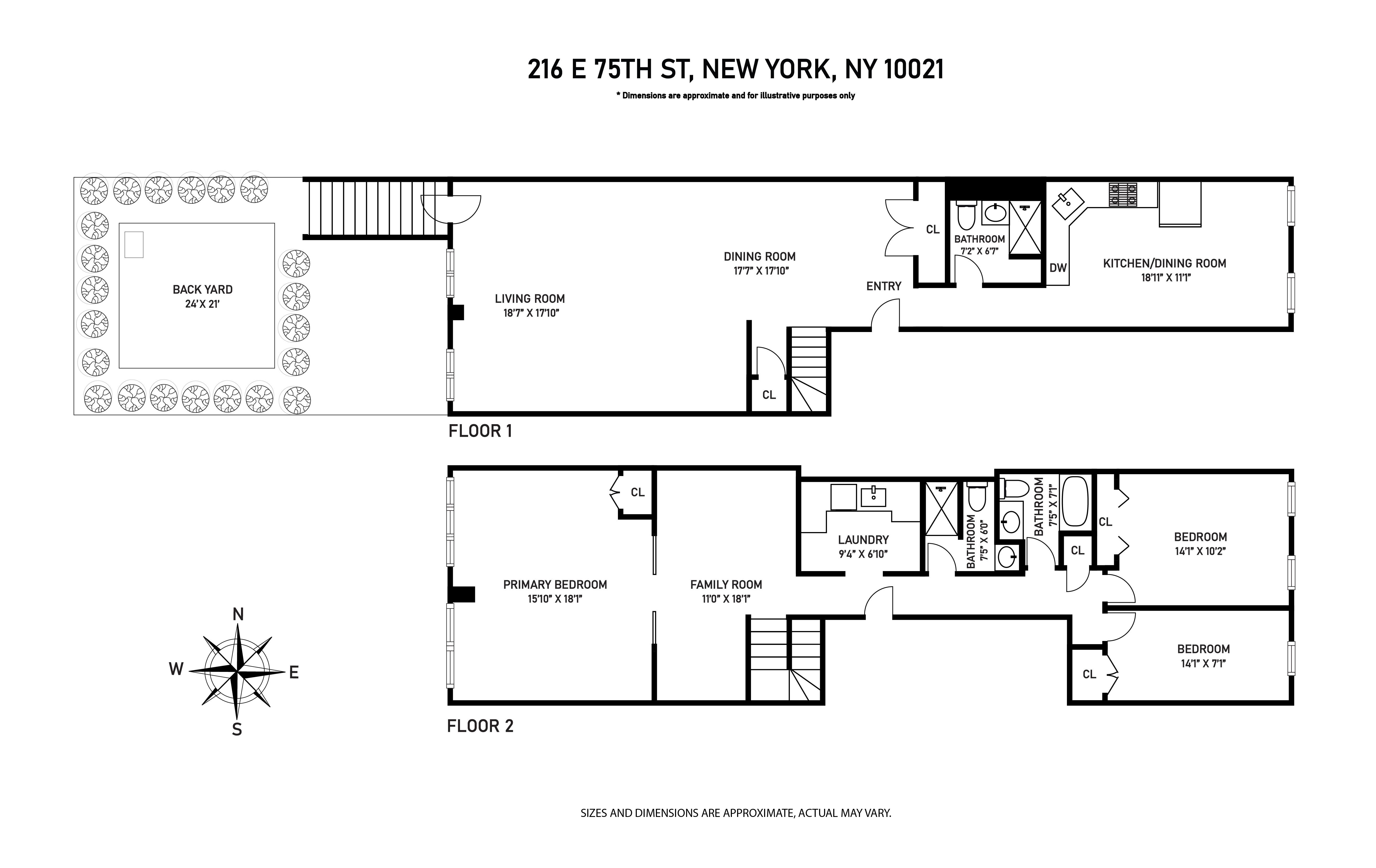 216 East 75th Street 1W-2W Upper East Side New York NY 10021