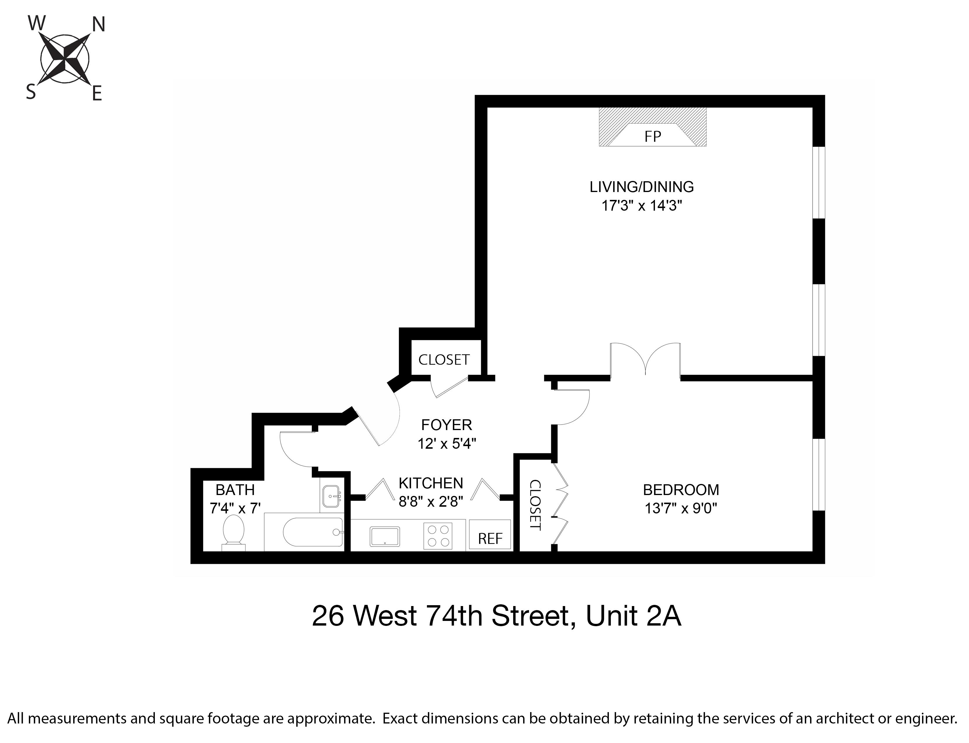 26 West 74th Street 2-A Upper West Side New York NY 10023