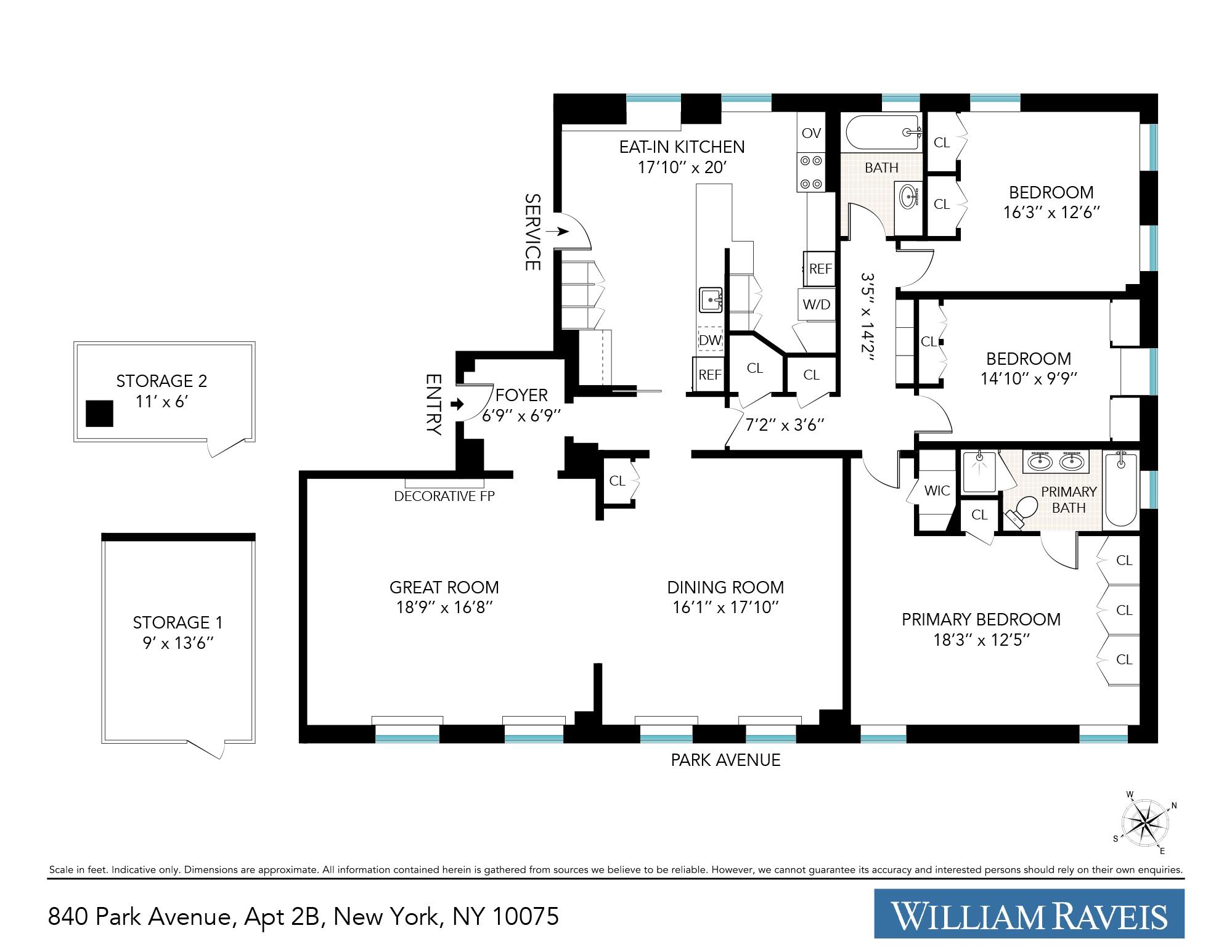 840 Park Avenue 2-B Upper East Side New York NY 10075