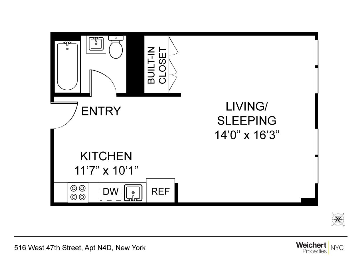 516 West 47th Street n4d Clinton New York NY 10036