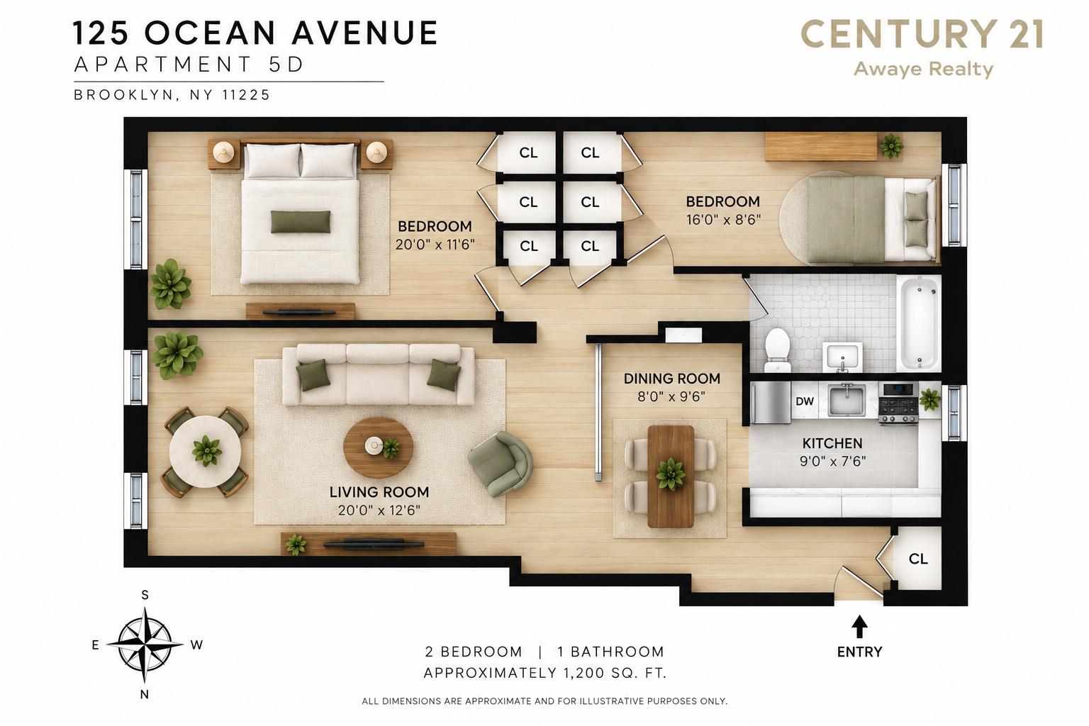 125 Ocean Avenue 5-D Brooklyn NY 11225