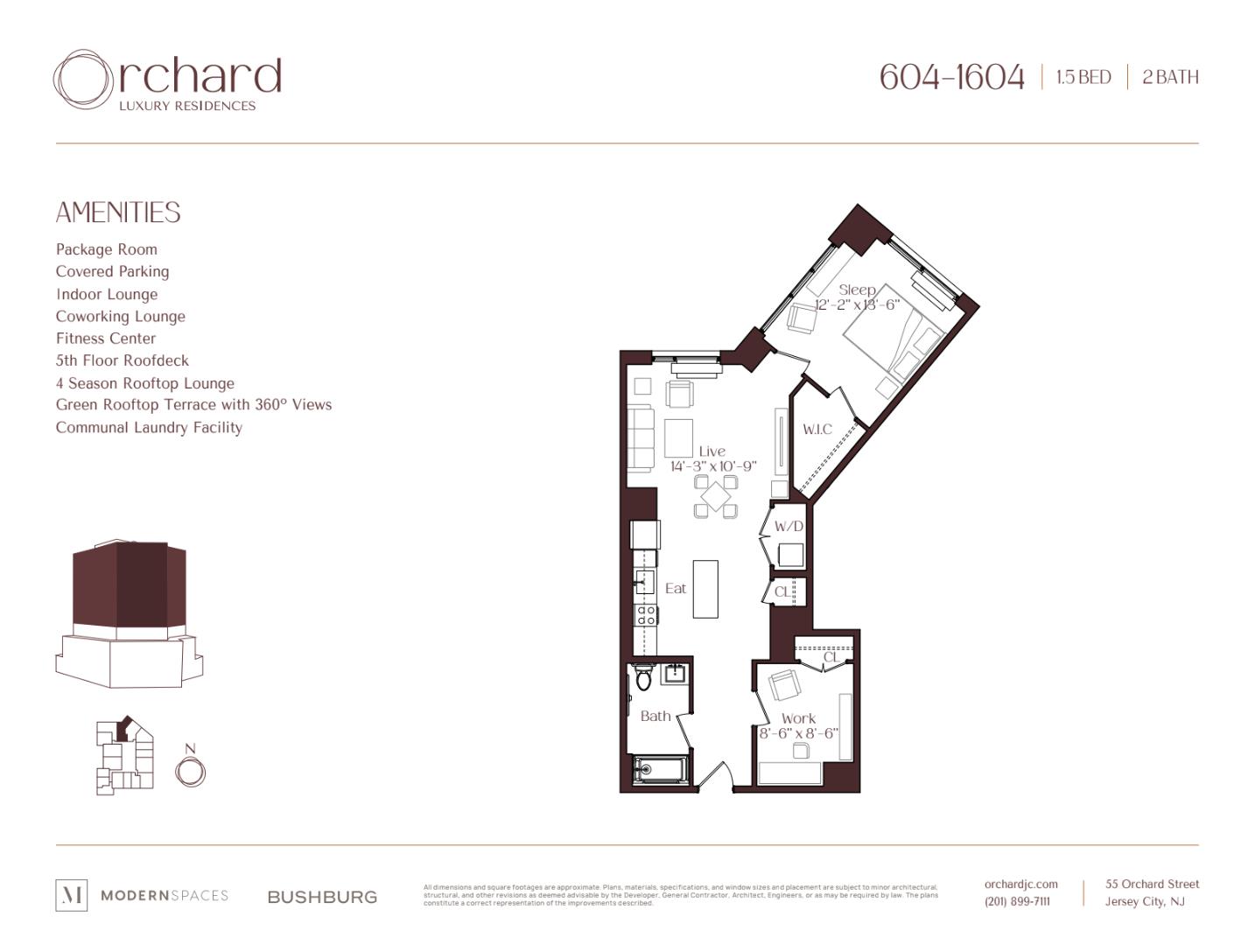 55 Orchard Street 2604 Jersey City Jersey City NJ 07306