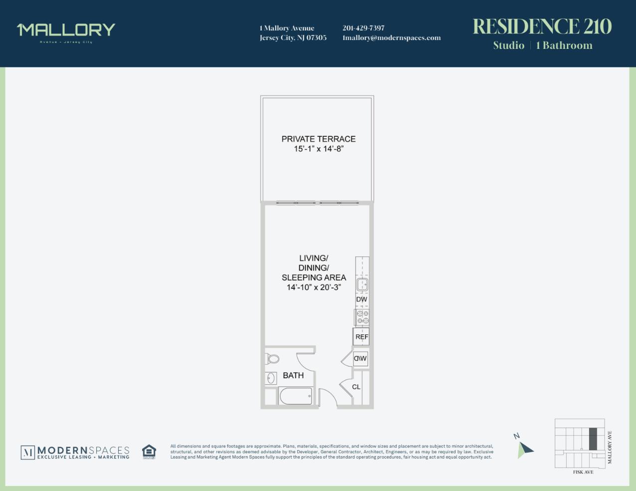 1 Mallory Avenue 210 Jersey City Jersey City NJ 07305
