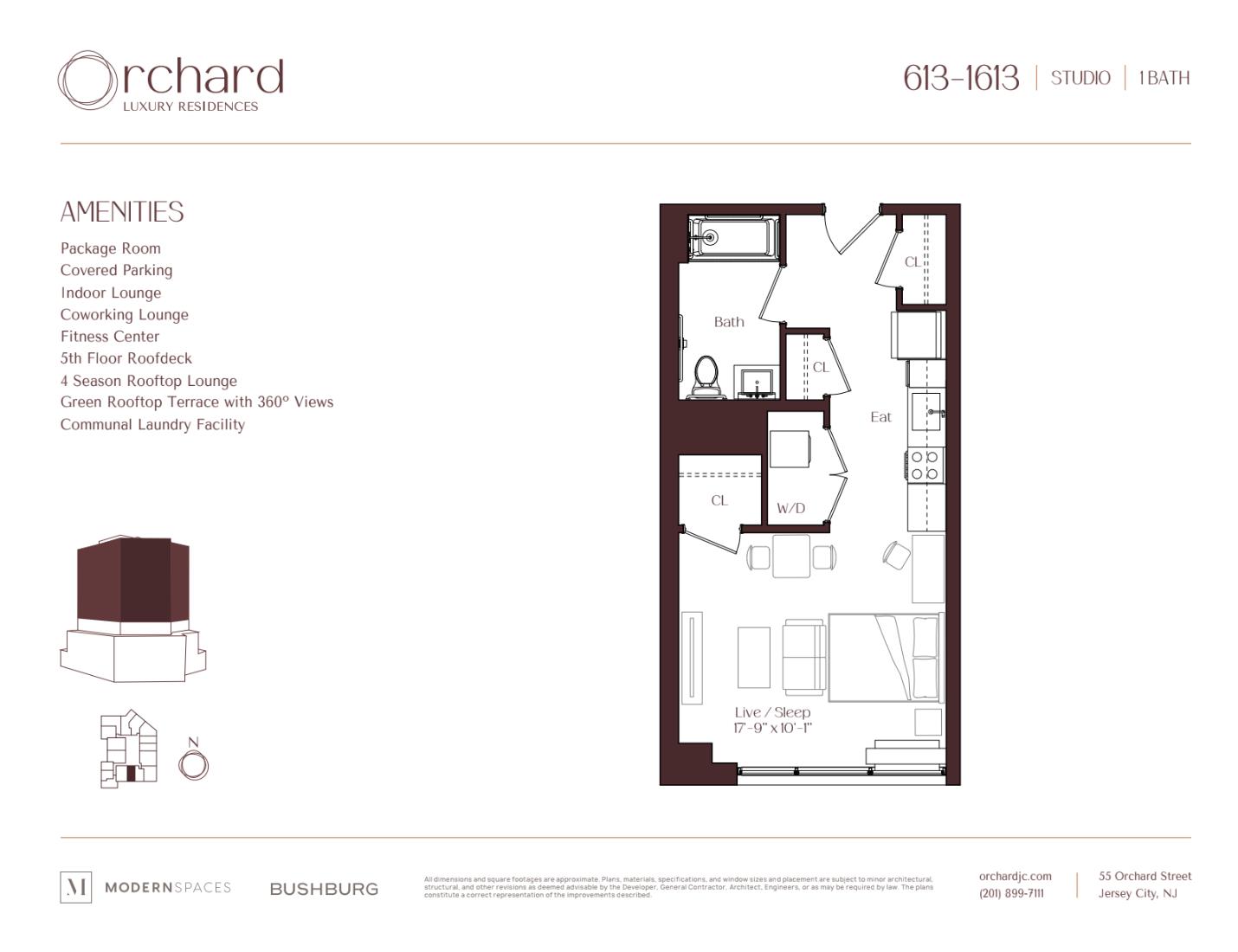 55 Orchard Street 1813 Jersey City Jersey City NJ 07306
