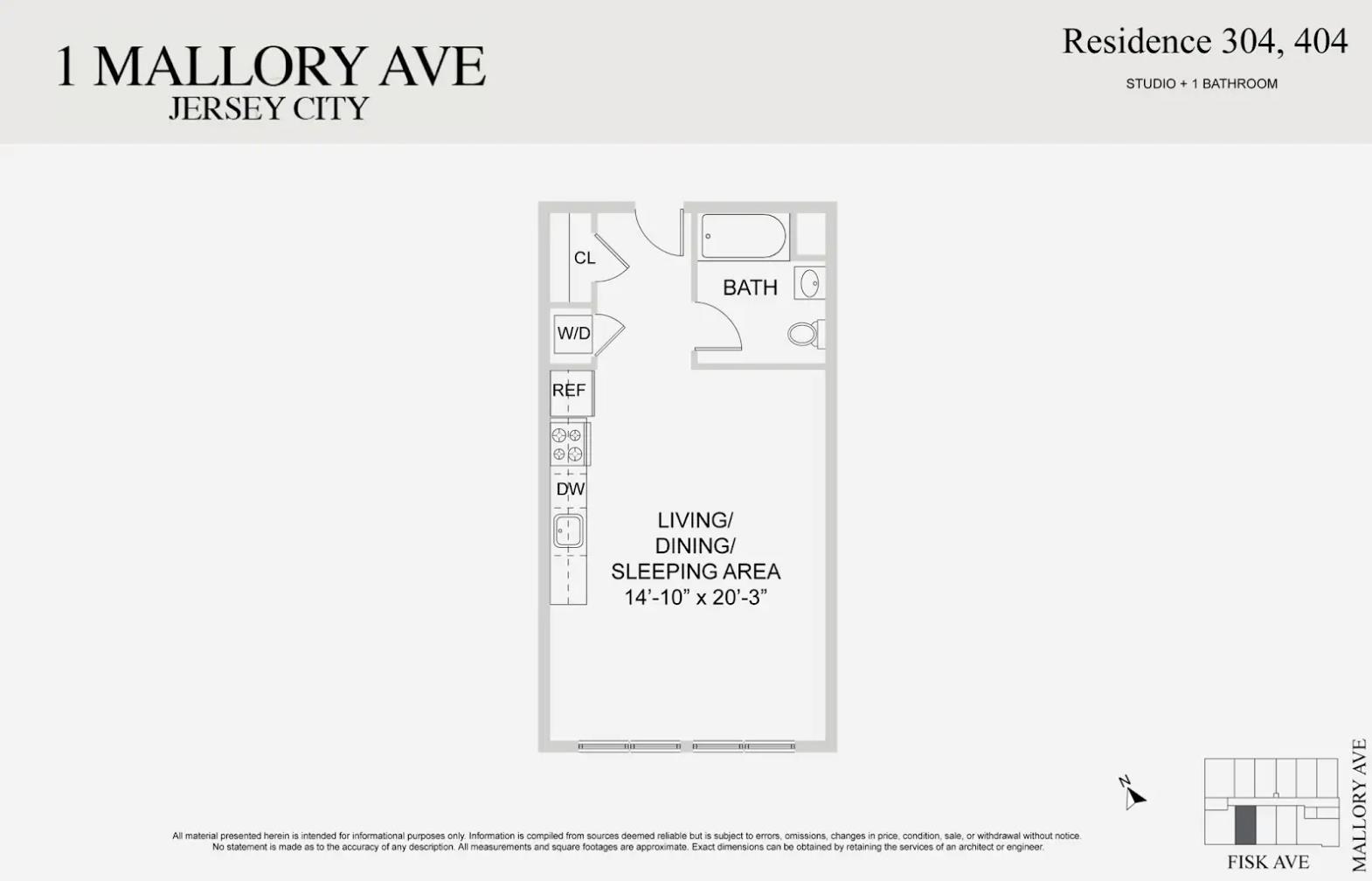 1 Mallory Avenue 304 Jersey City Jersey City NJ 07305