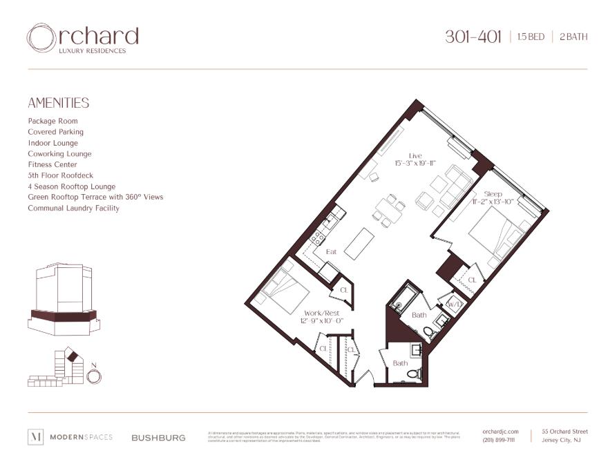 55 Orchard Street 2301 Jersey City Jersey City NJ 07306