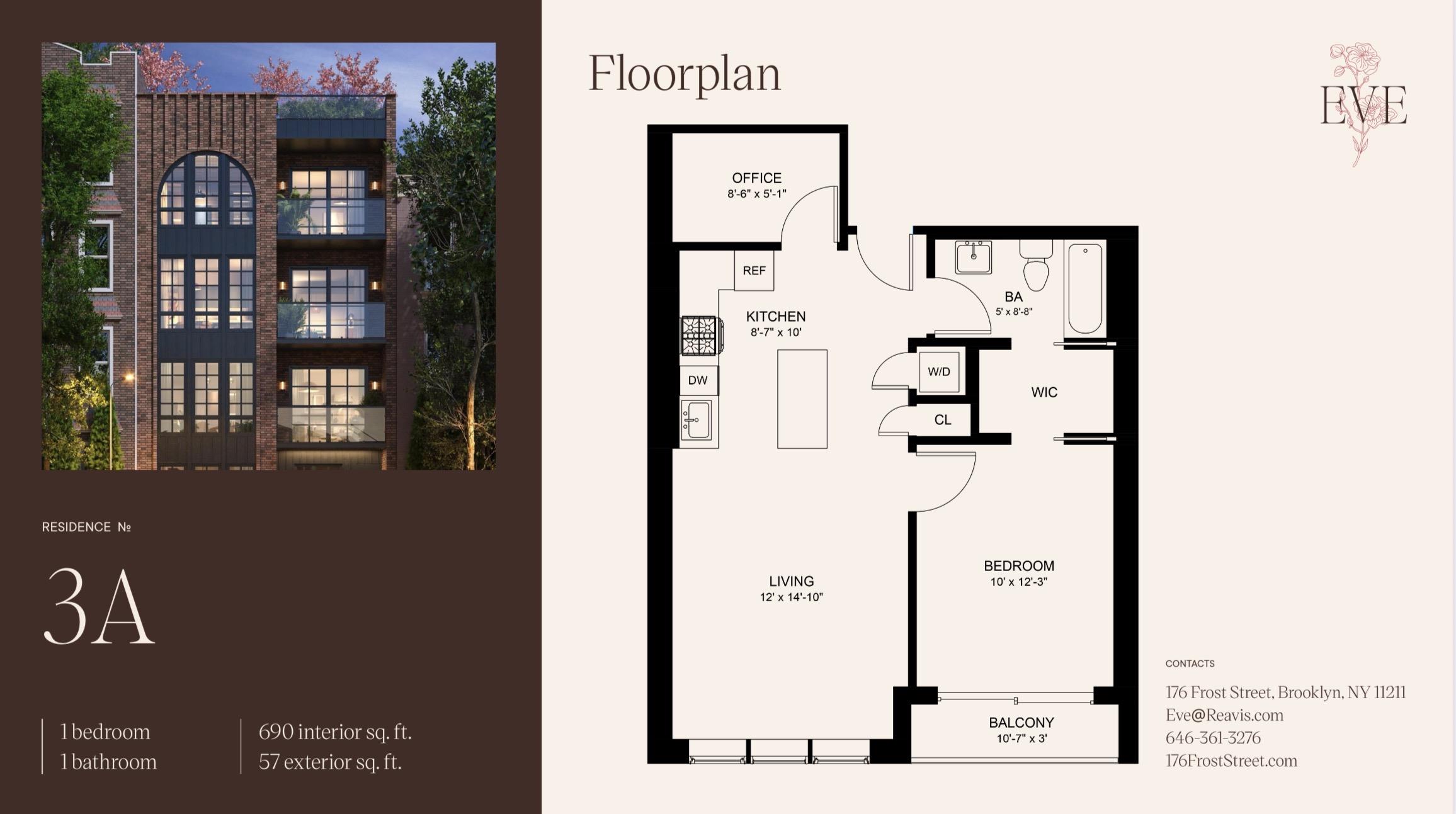 176 Frost Street 3-A East Williamsburg Brooklyn NY 11211