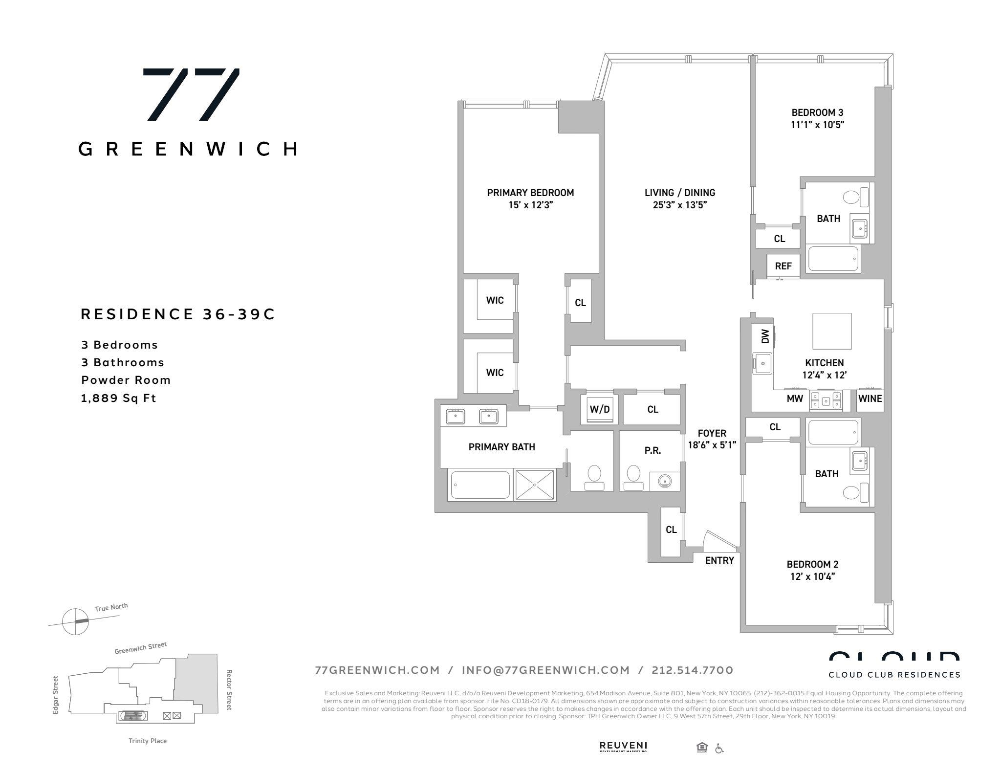 77 Greenwich Street 39-C Financial District New York NY 10006