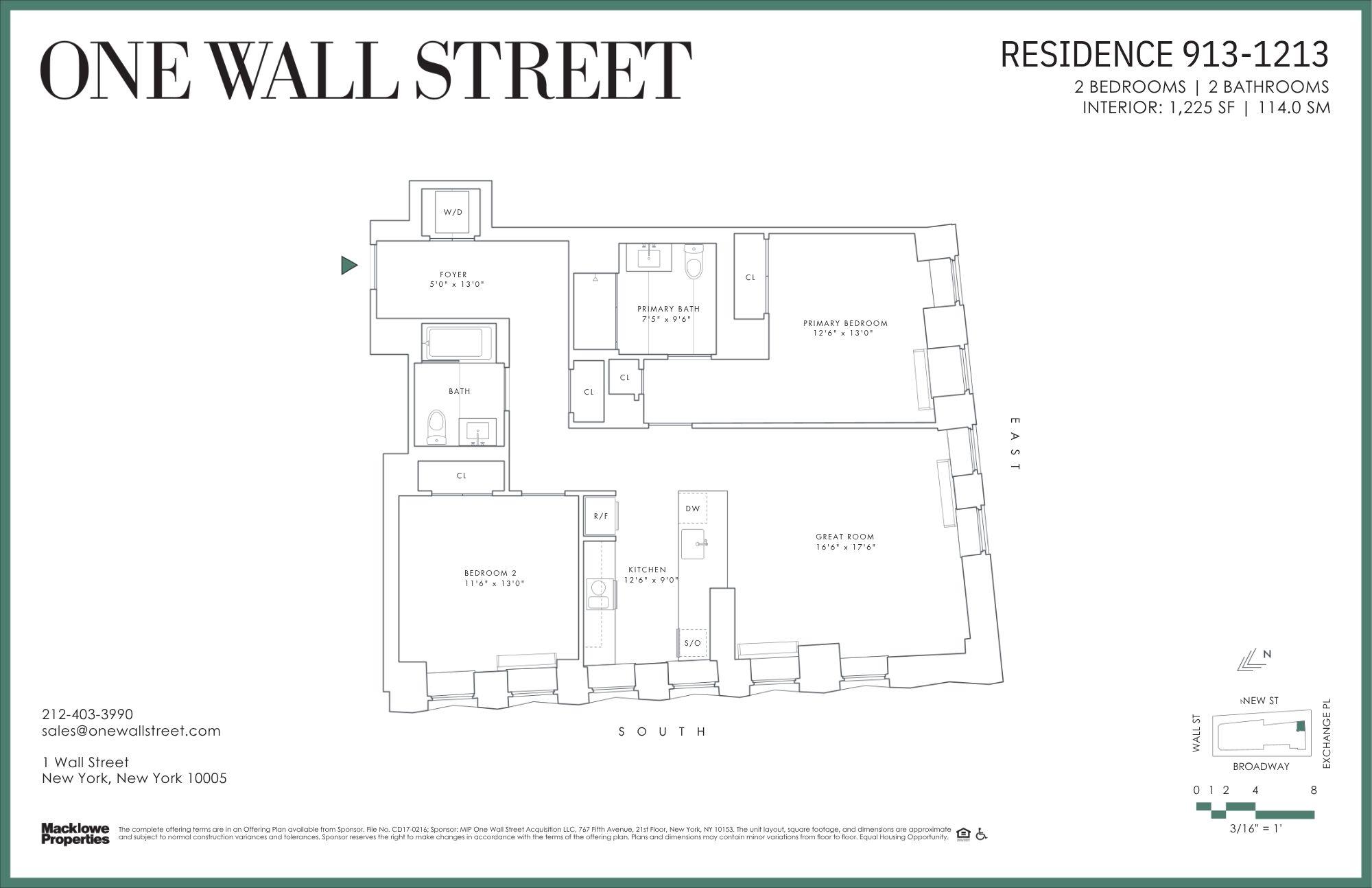 1 Wall Street 1013 Financial District New York NY 10005