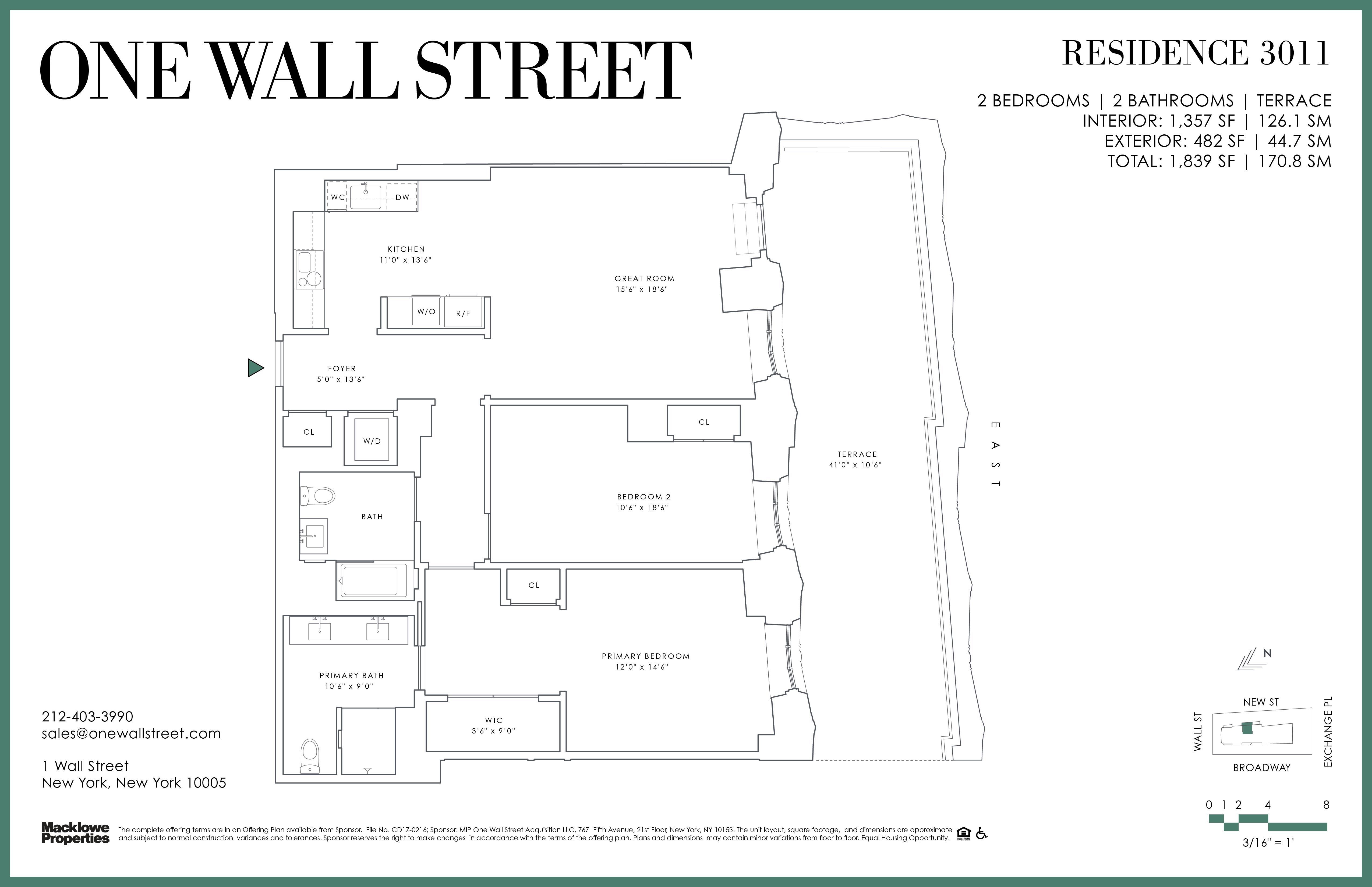 1 Wall Street 3011 Financial District New York NY 10005