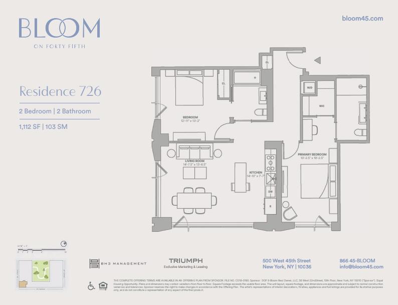 500 West 45th Street 726 Clinton New York NY 10036