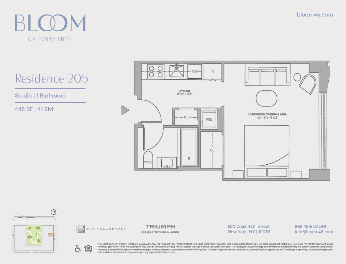 500 West 45th Street 205 Clinton New York NY 10036