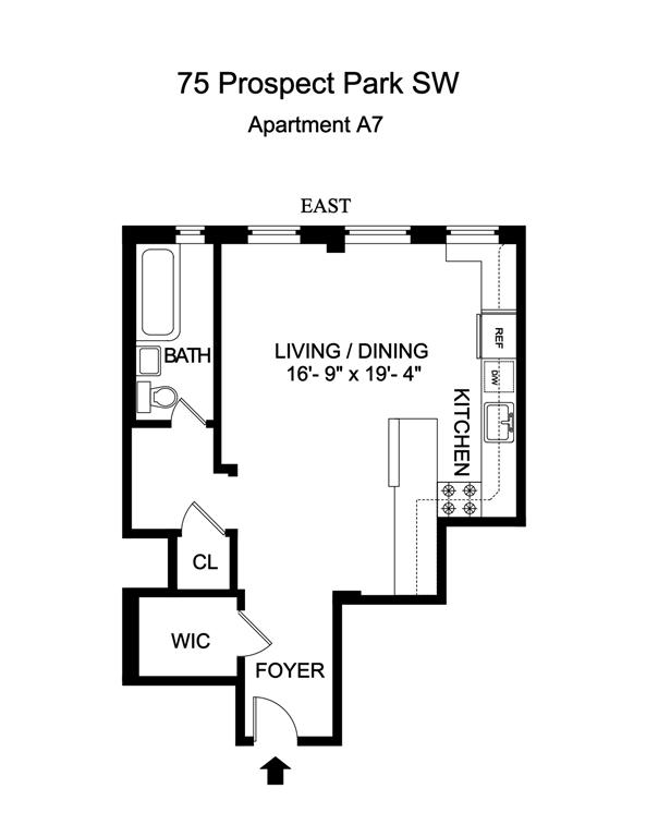 Floorplan of 75 Prospect Park SW