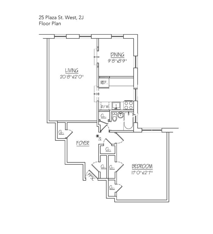 Floorplan of 25 Plaza St W