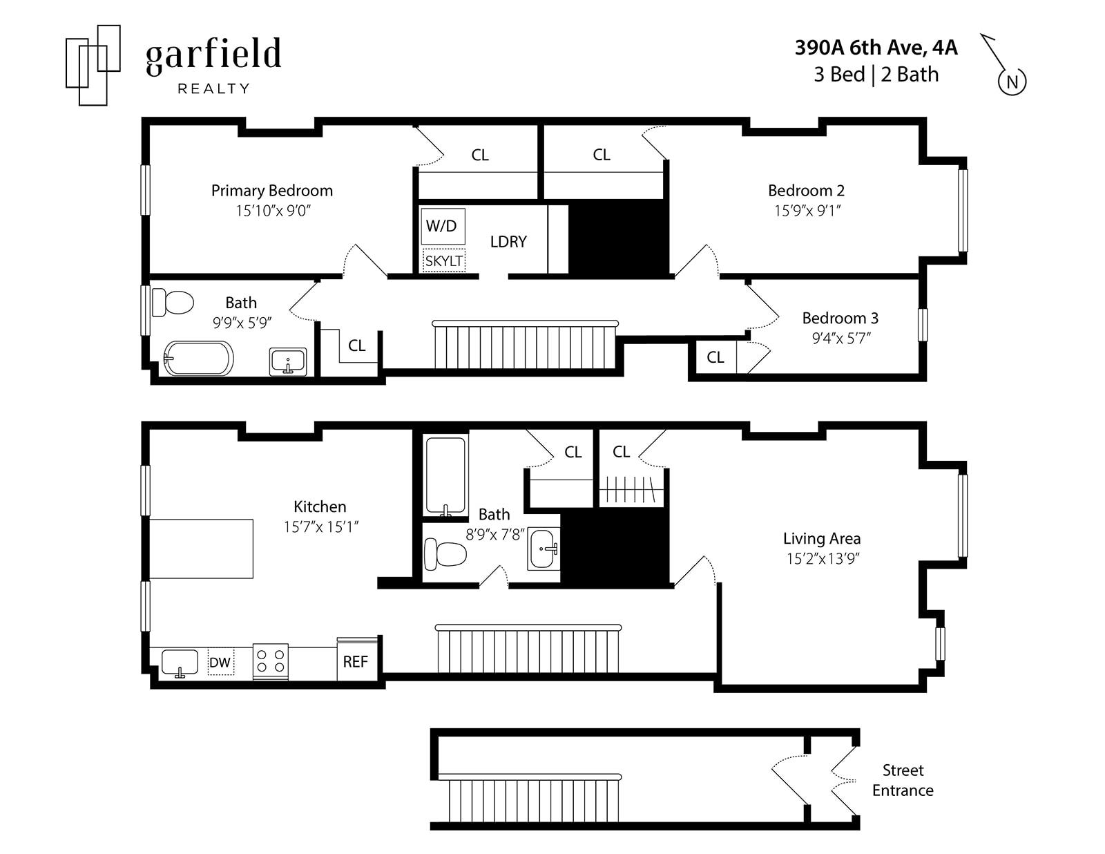 Floorplan of 390a 6th Ave
