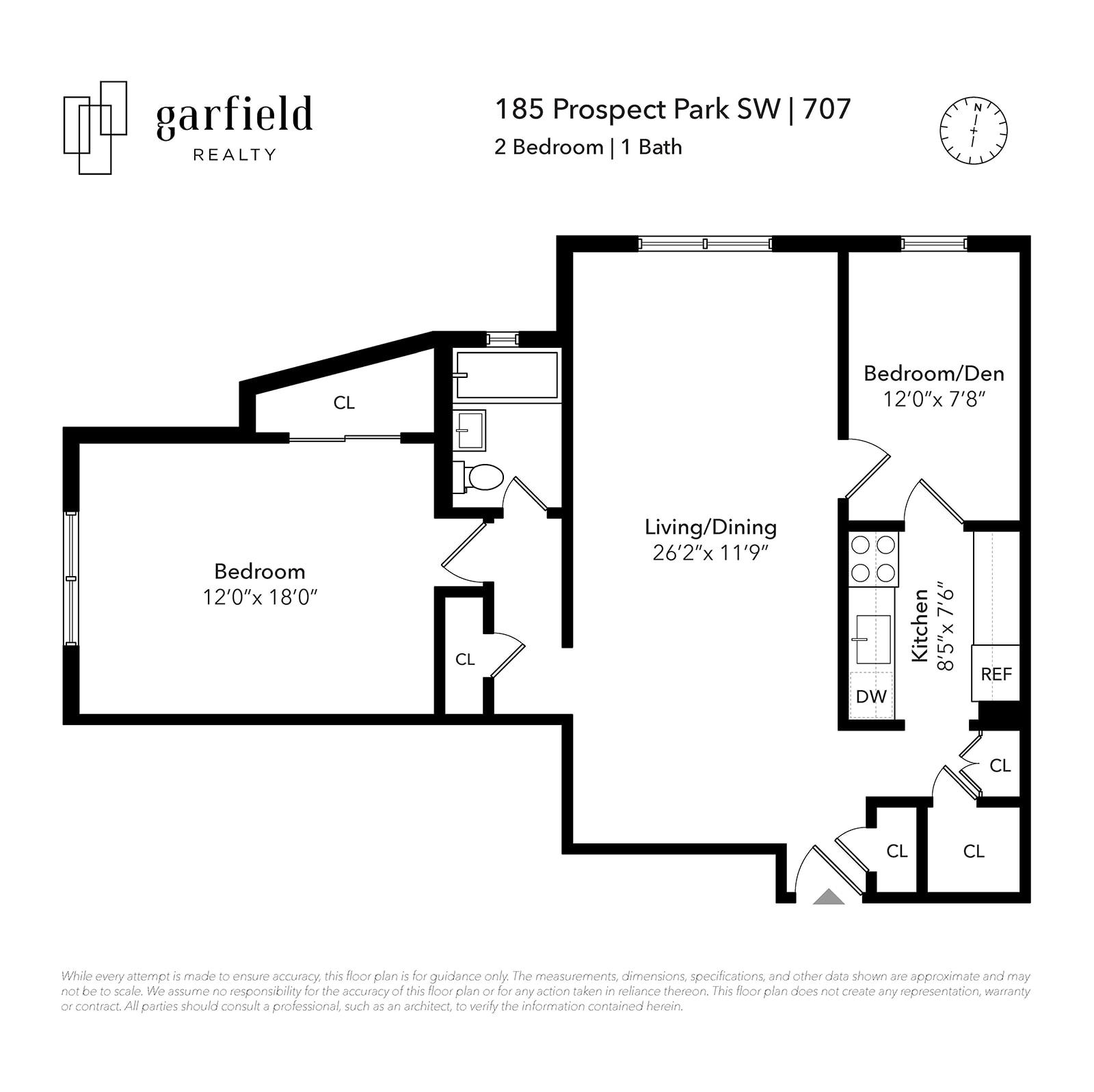 Floorplan of 185 Prospect Park SW