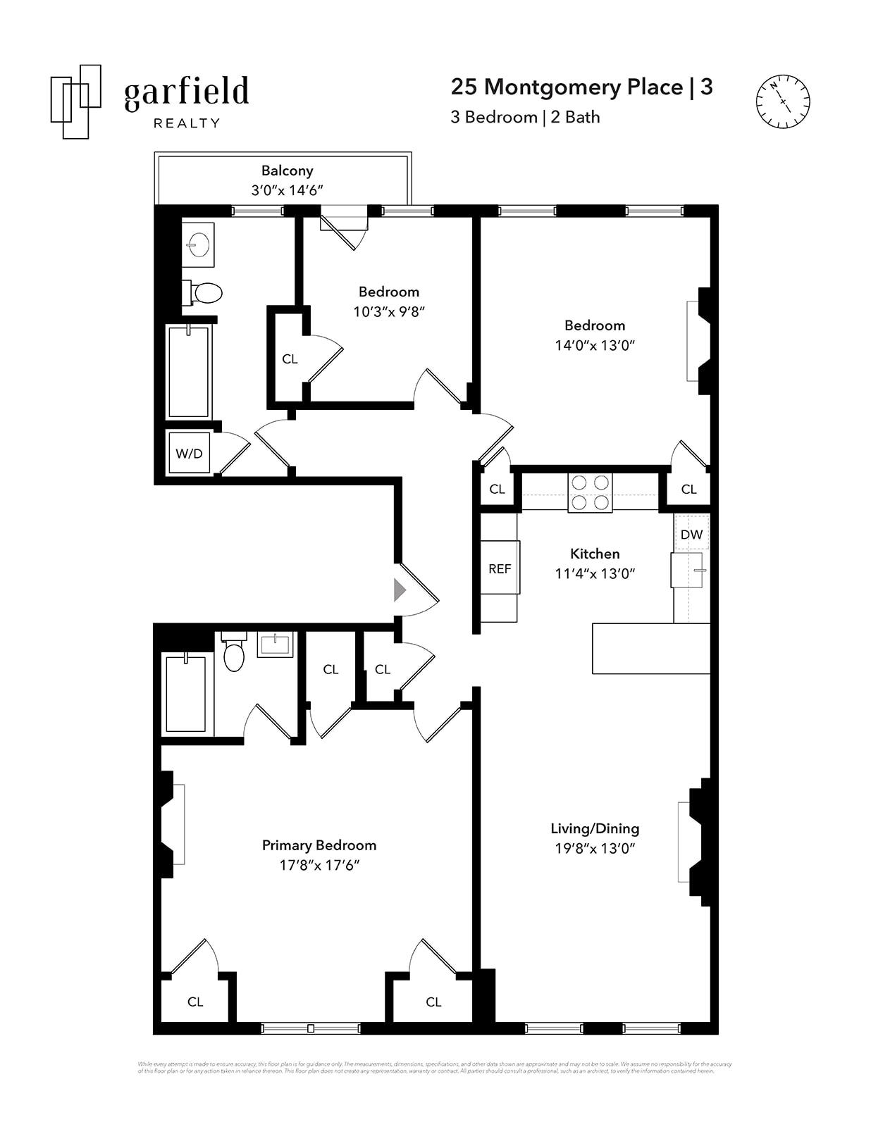 Floorplan of 25 Montgomery Pl