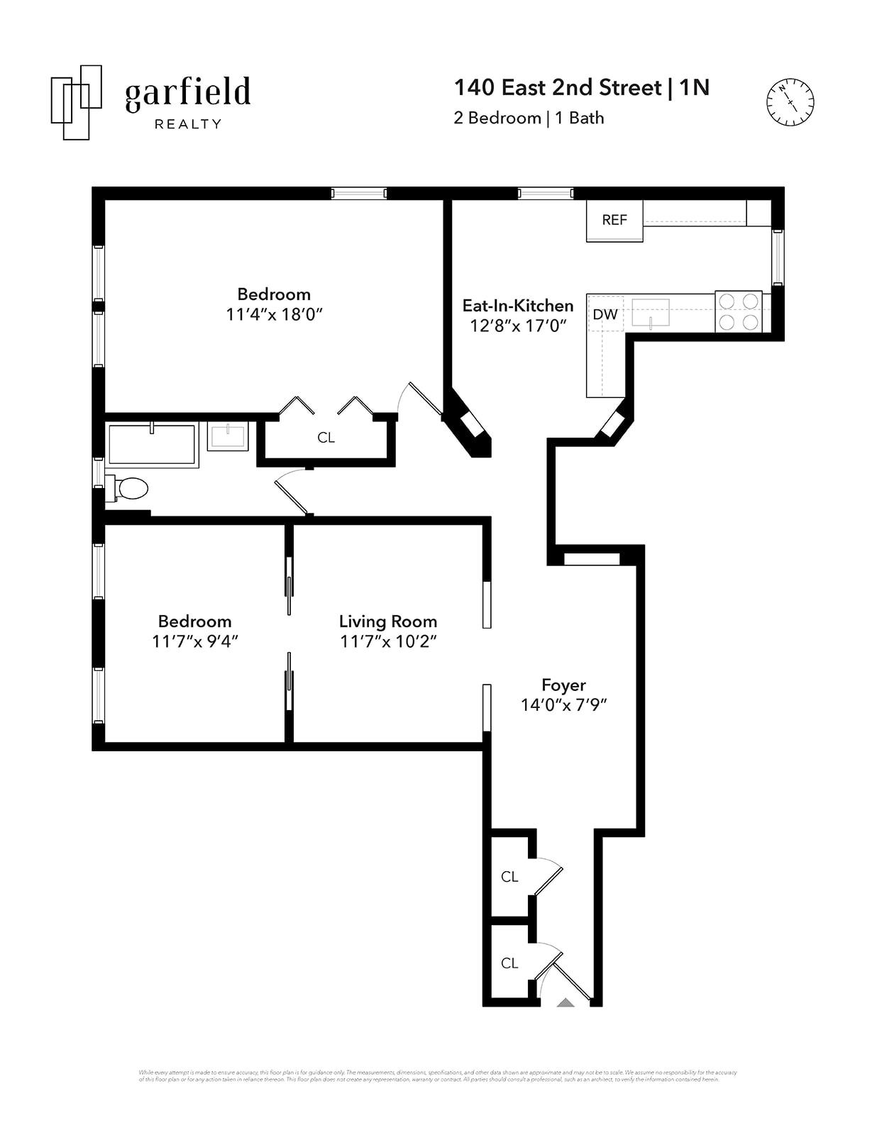 Floorplan of 140 E 2nd St