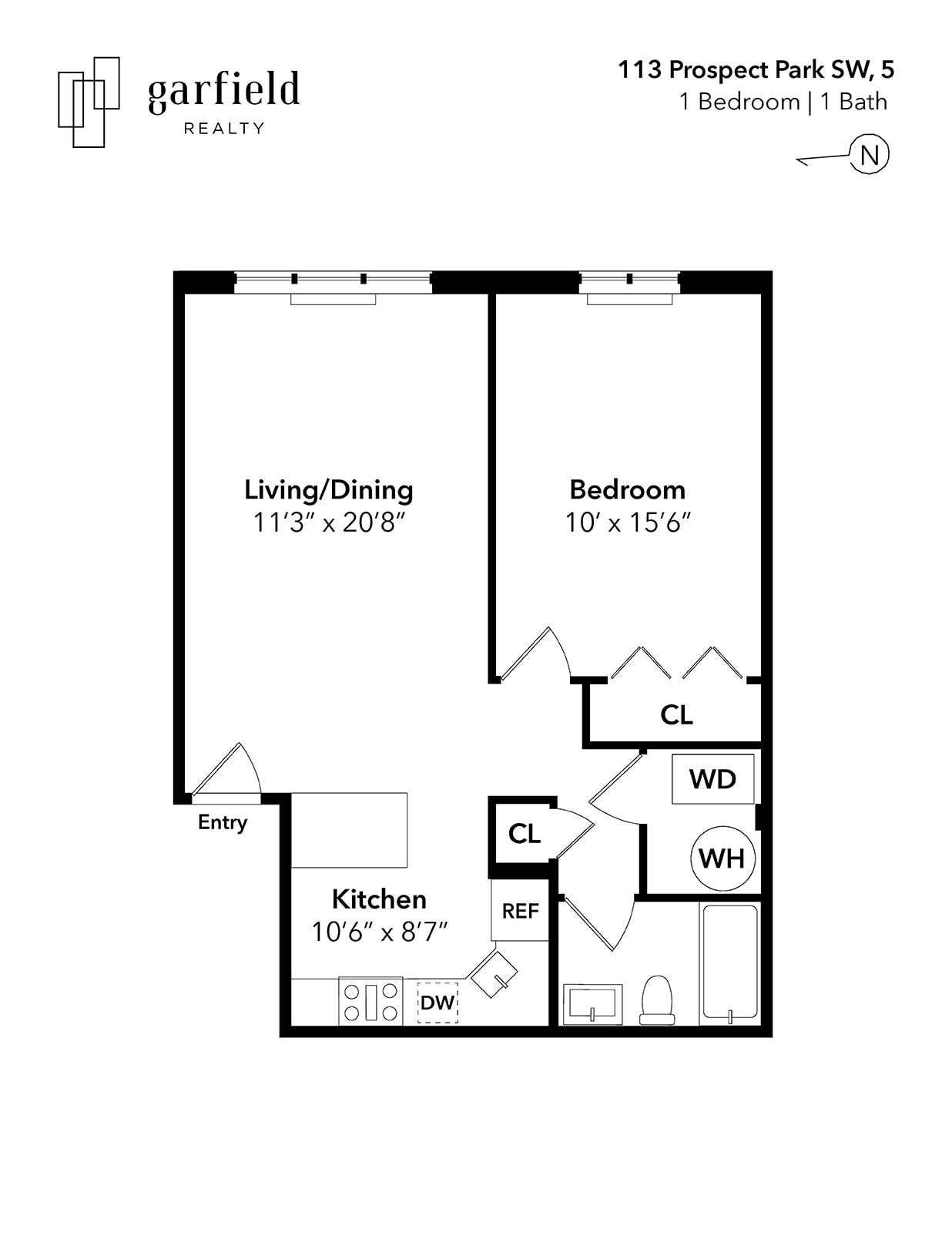 Floorplan of 113 Prospect Park SW