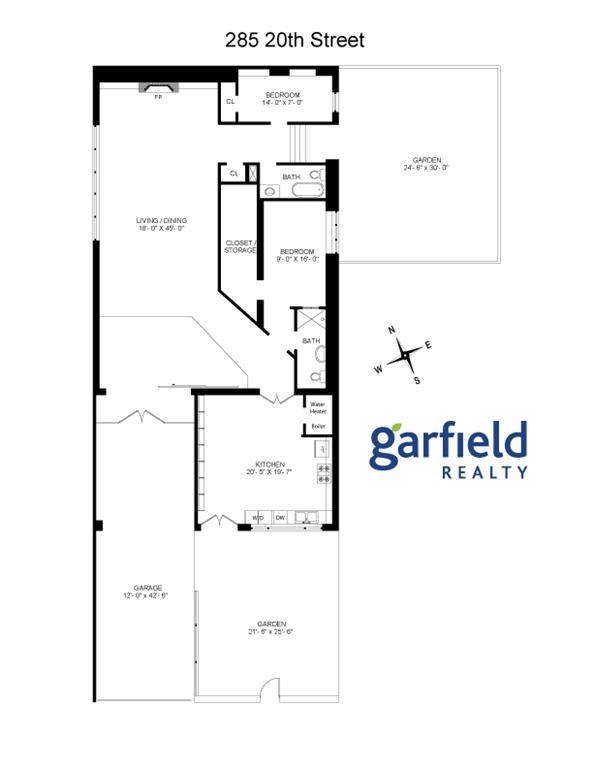 Floorplan of 285 20th St