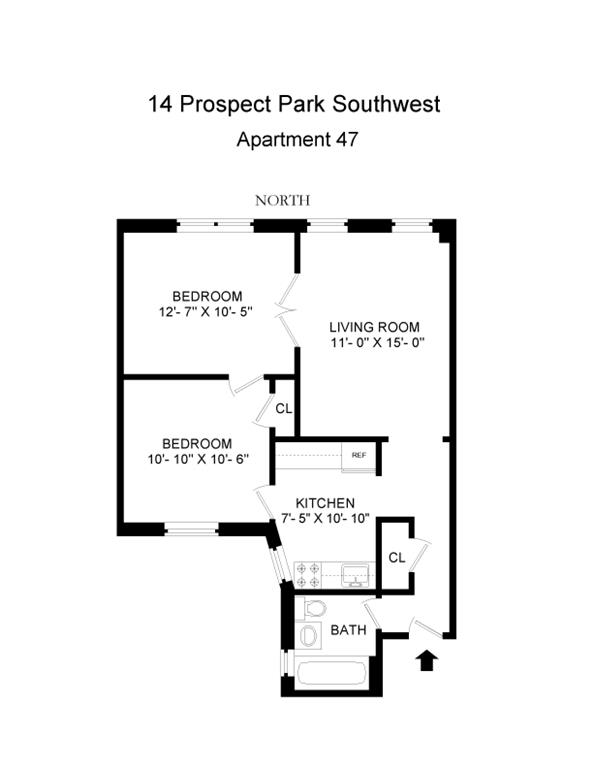 Floorplan of 14 Prospect Park SW