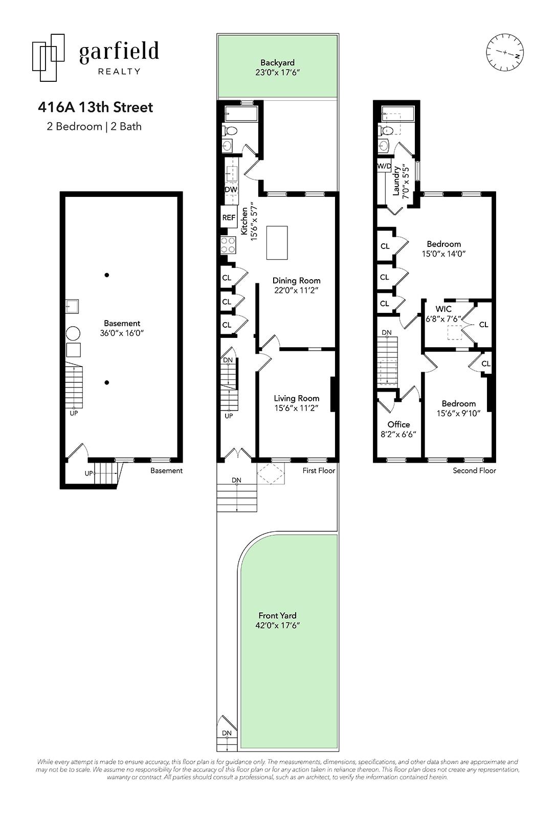 Floorplan of 416a 13th St